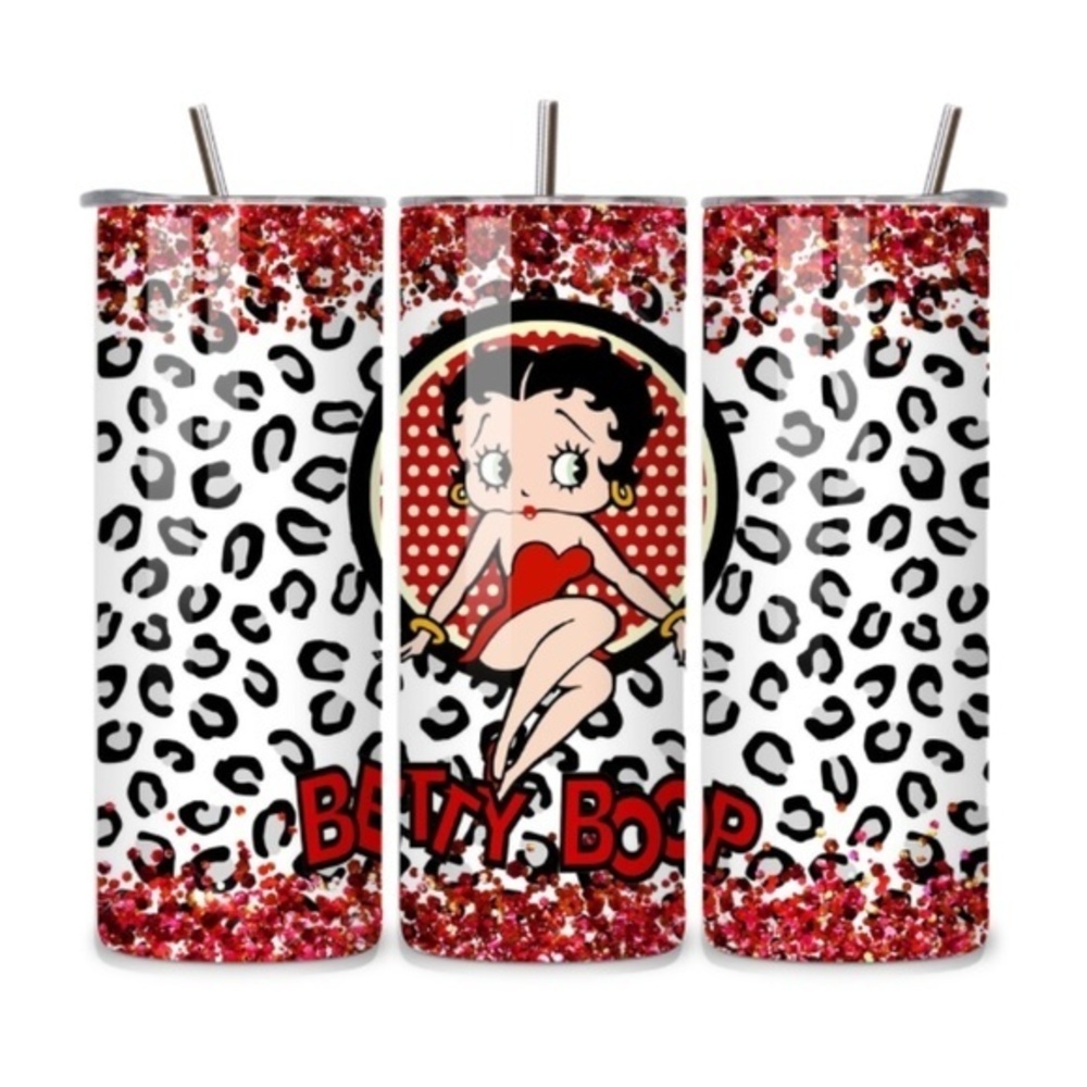 Betty Boop Leopard 20oz Stainless Steel Tumbler
